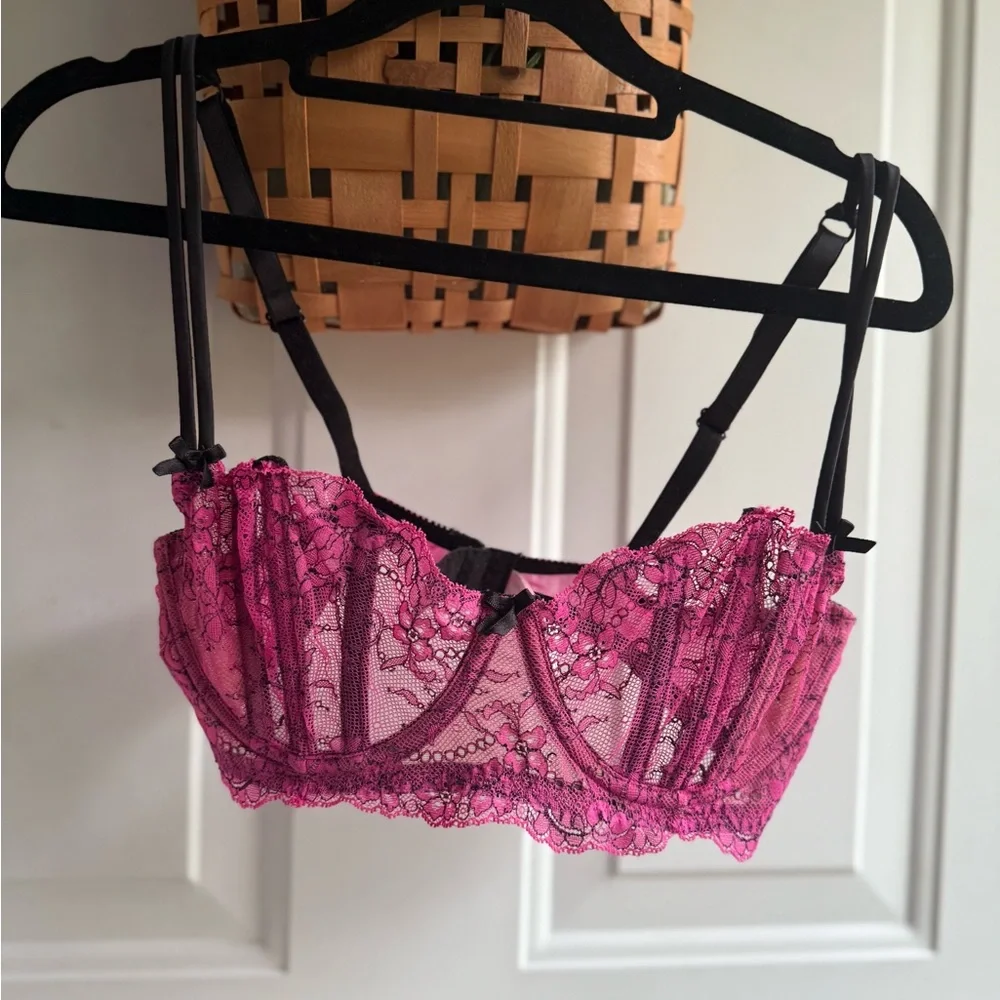 Victoria's Secret Pink Lace Balconette Bra